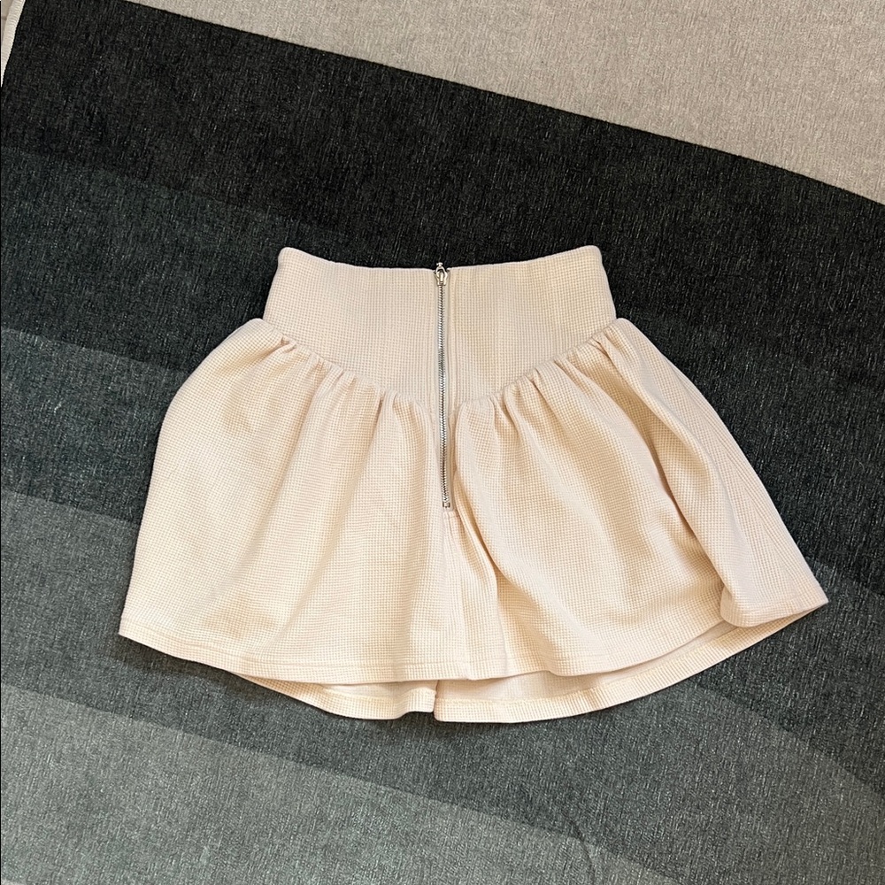 Chic Cream Skater Skirt
